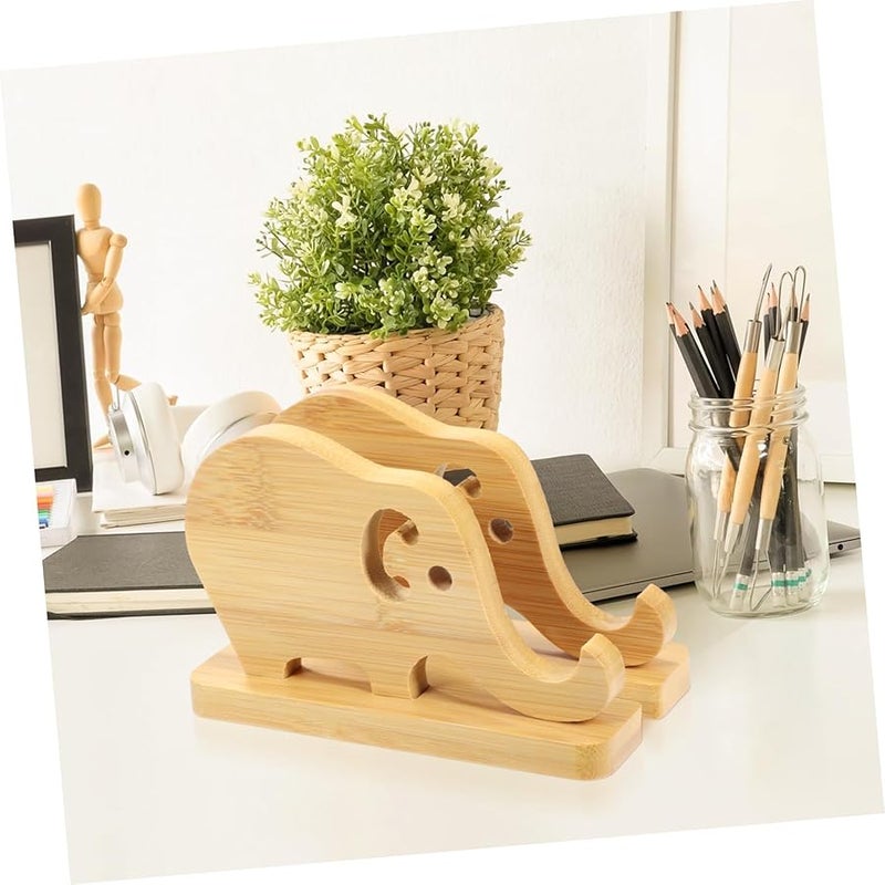 Elephant Phone Stand Holder for Mobile Tablet Ergonomic Durable Desktop Dock Black - Image 4